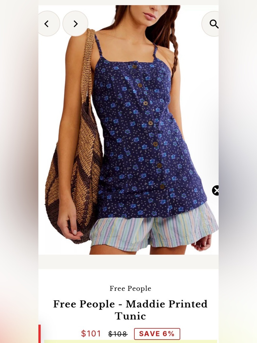 Free People  Maddie Printed Tunic